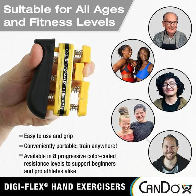 Alt view image 3 of 5 - Digi-Flex Hand and Finger Exerciser Red Light- For Dexterity, Strength, and Flexibility for Fingers, Hands, and Forearms