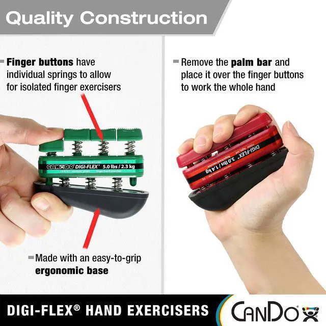Alt view image 4 of 5 - Digi-Flex Hand and Finger Exerciser Red Light- For Dexterity, Strength, and Flexibility for Fingers, Hands, and Forearms