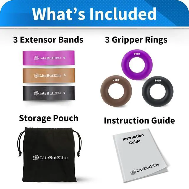 Alt view image 6 of 7 - Grip Strength Trainer Kit - Effective Forearm Strengthener for Hand and Finger Exercise, Ideal Exercisers for Gripper Strength and Flexibility