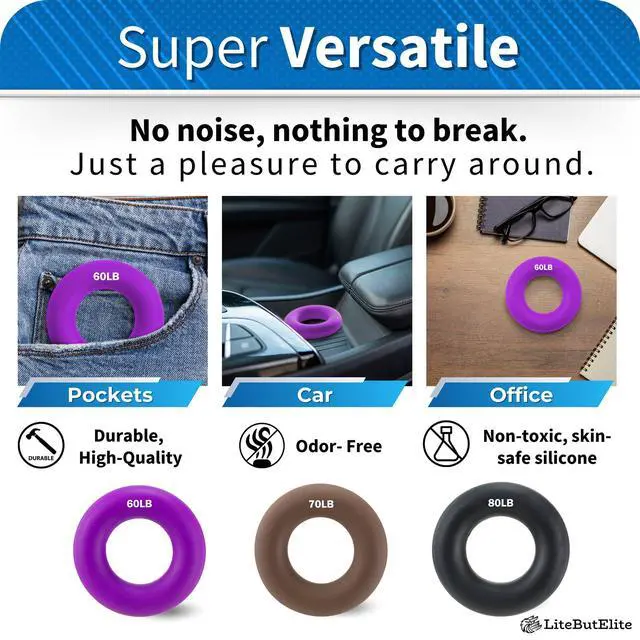 Alt view image 7 of 7 - Grip Strength Trainer Kit - Effective Forearm Strengthener for Hand and Finger Exercise, Ideal Exercisers for Gripper Strength and Flexibility