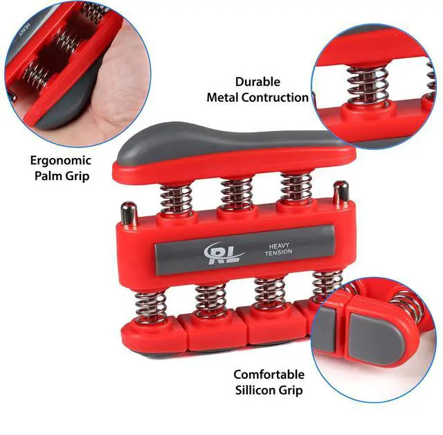 Alt view image 4 of 5 - Finger Strengthener, Forearm and Hand Exerciser & Strengthener, Workout Equipment for Musician, Rock Climbing and Therapy, Hand Strengthening Rehab - Medium-Heavy