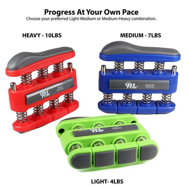 Alt view image 2 of 5 - Finger Strengthener, Forearm and Hand Exerciser & Strengthener, Workout Equipment for Musician, Rock Climbing and Therapy, Hand Strengthening Rehab - Medium-Heavy