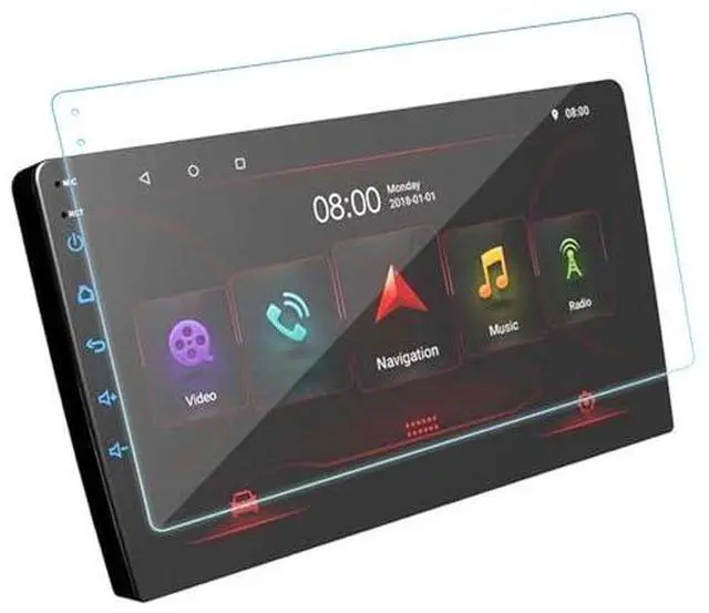 Main image of Car Touch Screen Tempered Glass Film, Heavy Duty Navigation Screen Protector, Clear Image for Car (10 Inch)