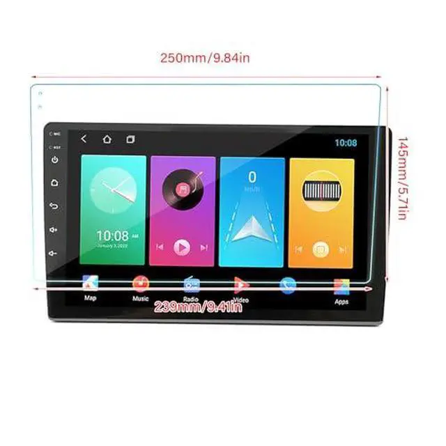 Alt view image 2 of 6 - Car Touch Screen Tempered Glass Film, Heavy Duty Navigation Screen Protector, Clear Image for Car (10 Inch)