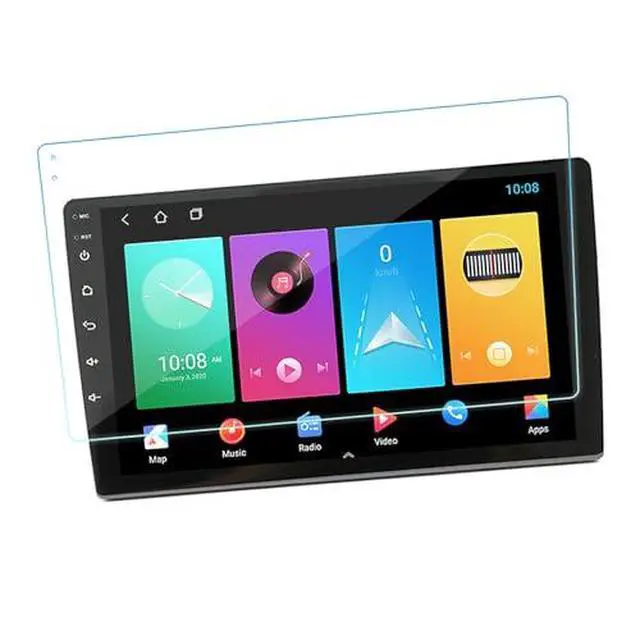 Alt view image 3 of 6 - Car Touch Screen Tempered Glass Film, Heavy Duty Navigation Screen Protector, Clear Image for Car (10 Inch)