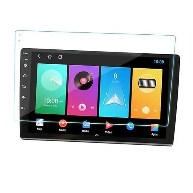 Alt view image 4 of 6 - Car Touch Screen Tempered Glass Film, Heavy Duty Navigation Screen Protector, Clear Image for Car (10 Inch)