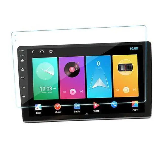 Alt view image 5 of 6 - Car Touch Screen Tempered Glass Film, Heavy Duty Navigation Screen Protector, Clear Image for Car (10 Inch)