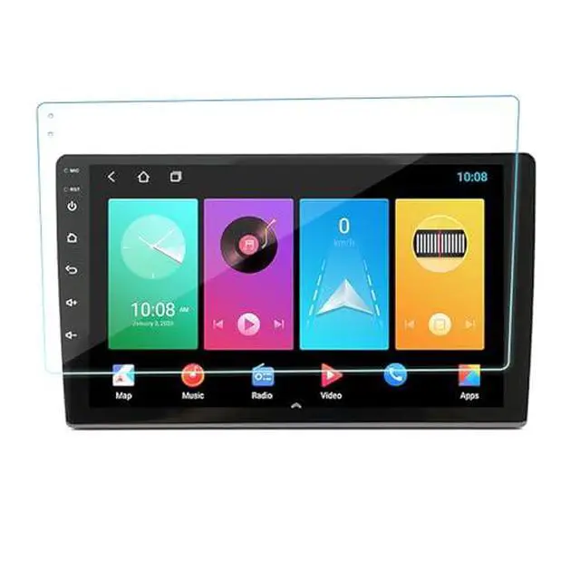 Alt view image 6 of 6 - Car Touch Screen Tempered Glass Film, Heavy Duty Navigation Screen Protector, Clear Image for Car (10 Inch)