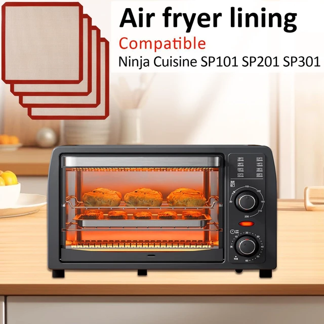 Alt view image 3 of 7 - 4 Pack 12" x 12" Reusable Silicone Baking Mat for 12 Inch Cake Pan/12x12 Cheesecake Pan/Toaster Oven/XL Air Fryer,12" Food Grade Silicone Mat for Baking Sheet, Non-Stick&Reusable