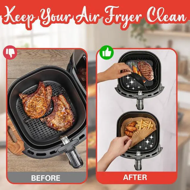Alt view image 3 of 7 - Air Fryer Accessories for Chefman 8Qt 9Qt, Gourmia, Typhur, Nuwave, 7-9Qt