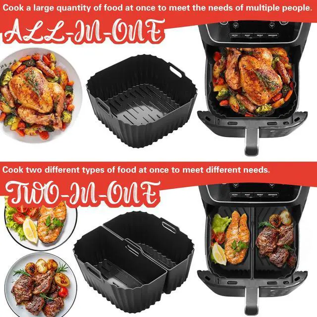 Alt view image 4 of 7 - Air Fryer Accessories for Chefman 8Qt 9Qt, Gourmia, Typhur, Nuwave, 7-9Qt