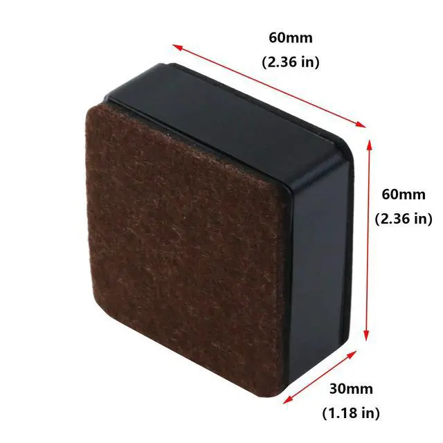 Alt view image 3 of 4 - 1.2 Inch Self-Adhesive Bed Risers with Felt Pad,Carbon Steel,4Pcs