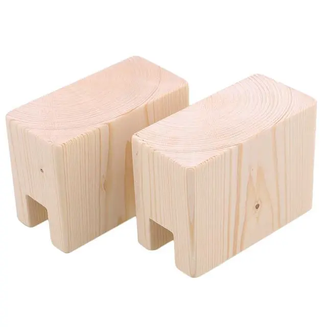 Alt view image 6 of 7 - 2PCS Width Groove Wood Bed Desk Risers Lifter Table Cube Furniture Storage Groove for Sofa