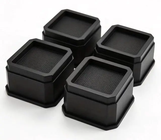 Main image of Bed Risers 2 Inch with Soft Non-Slip Rubber Pads, Heavy Duty Furniture Lifts for Bed Sofa Table, Floor Protector 4 Pack