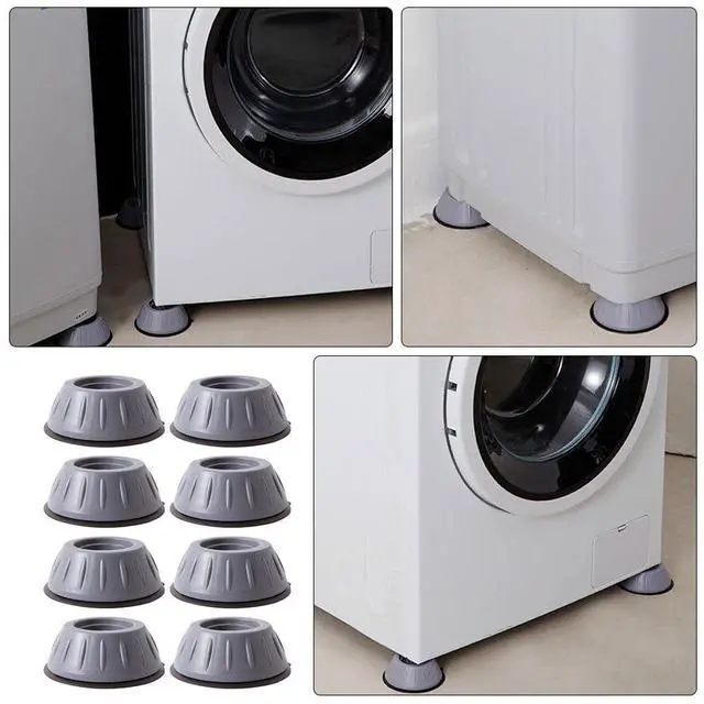Alt view image 4 of 7 - 8 Pcs Anti-Vibration Pad for Washing Machine Refrigerator Foot Pads Non Slip Rubber Pads Shock Absorber Feet 3.07 X 3.07 X 1.57 in Heightening for Floor Protection