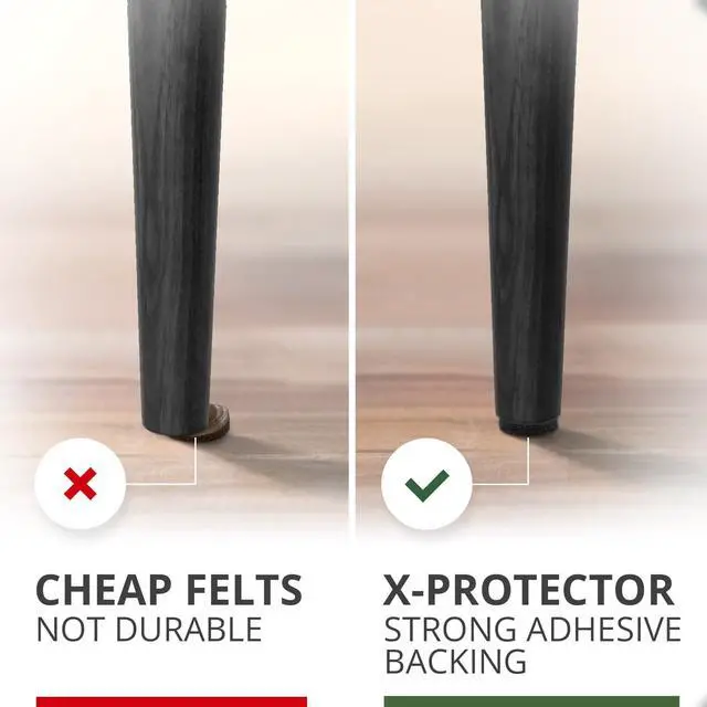 Alt view image 3 of 6 - Felt Furniture Pads 235 PCS X-Protector! Huge Quantity of Black Furniture Pads for Hardwood Floors with Many Big Sizes Your Ideal Wood Floor Protectors for Furniture.