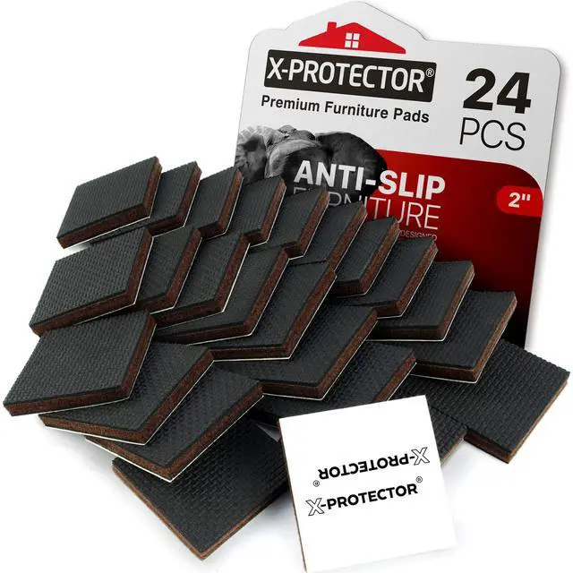 Main image of Non Slip Furniture Pads 24 pcs Premium Furniture Grippers 2"! Best SelfAdhesive Rubber Feet Furniture Feet Ideal Non Skid Furniture Pad Floor Protectors Keep Furniture in Place!
