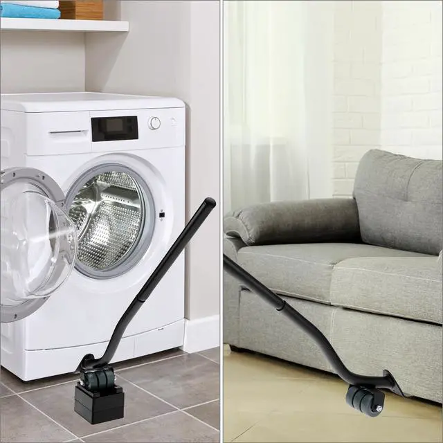 Alt view image 4 of 7 - Furniture Lifter Tool, Appliance Furniture Metal Lifters for Heavy Furniture Movers Sliders Easily (1 Lifter & 4 Heightening Block)