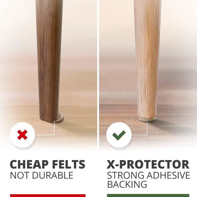 Alt view image 4 of 6 - Felt Furniture Pads X-PROTECTOR 181 PCS Premium Furniture Pads - Felt Pads Furniture Feet Best Wood Floor Protectors - Protect Your Hardwood & Laminate Flooring!