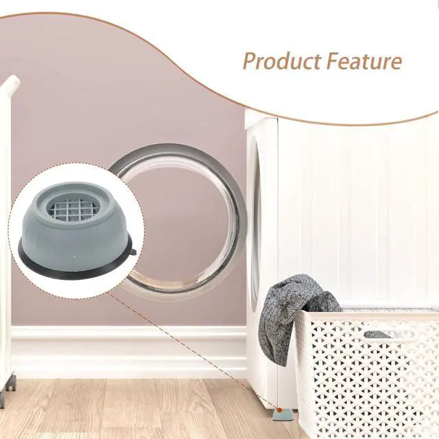 Alt view image 6 of 7 - 8pcs Washing Machine Anti-Vibration Pads Furniture Foot Mats Non-Slip Shock Absorbing Heightening Pads for Washer and Refrigerator Feet