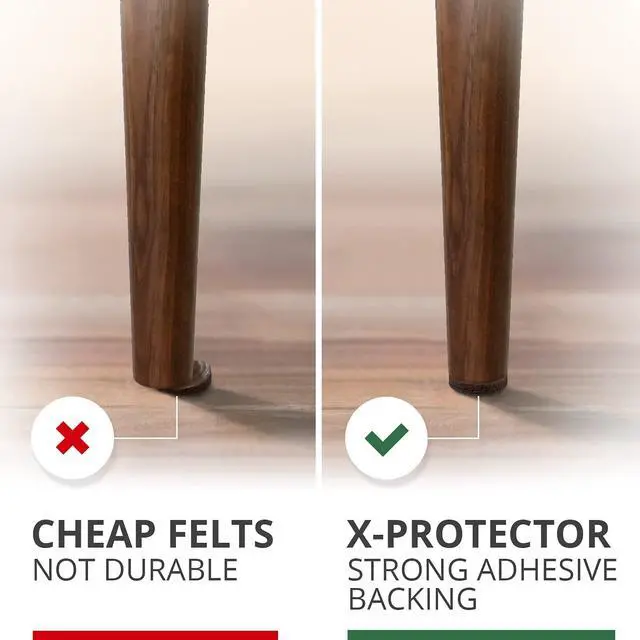Alt view image 3 of 6 - Felt Furniture Pads X-PROTECTOR 181 PCS Premium Furniture Pads - Felt Pads Furniture Feet Best Wood Floor Protectors - Protect Your Hardwood & Laminate Flooring!