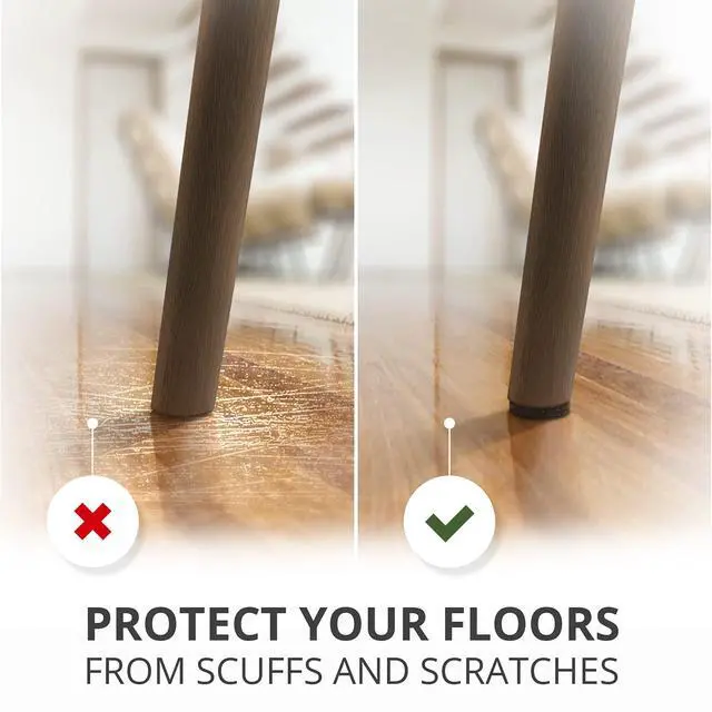 Alt view image 4 of 6 - Felt Furniture Pads X-PROTECTOR 181 PCS Premium Furniture Pads - Felt Pads Furniture Feet Best Wood Floor Protectors - Protect Your Hardwood & Laminate Flooring!