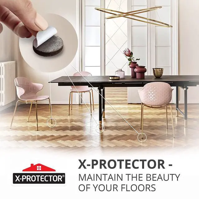 Alt view image 6 of 6 - Felt Furniture Pads X-PROTECTOR 181 PCS Premium Furniture Pads - Felt Pads Furniture Feet Best Wood Floor Protectors - Protect Your Hardwood & Laminate Flooring!