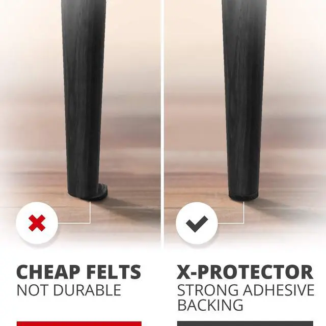 Alt view image 4 of 6 - Felt Furniture Pads X-PROTECTOR 10 PCS - Premium 8 x 6 x 1/5 Heavy Duty Black Felt Sheets! Cut Large Furniture Pads to The Size You Need - The Best Felt Floor Protectors for Any Hard Floor!