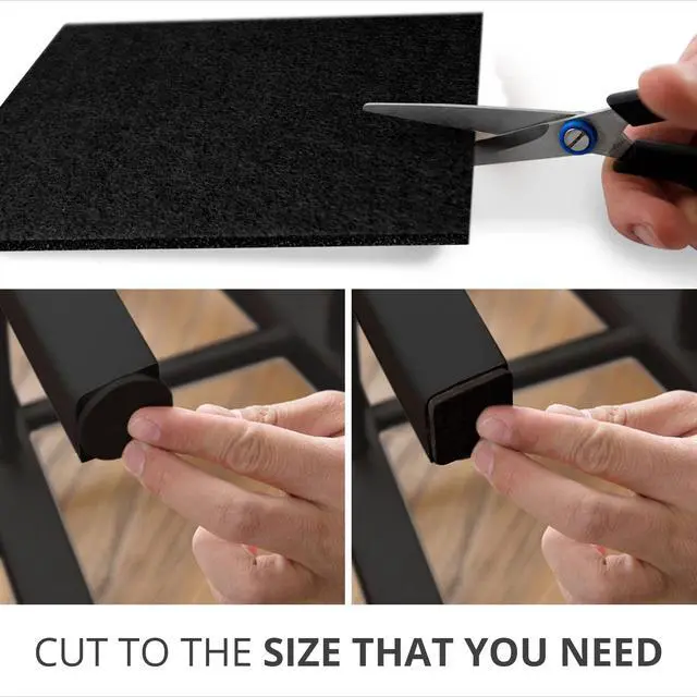 Alt view image 6 of 6 - Felt Furniture Pads X-PROTECTOR 10 PCS - Premium 8 x 6 x 1/5 Heavy Duty Black Felt Sheets! Cut Large Furniture Pads to The Size You Need - The Best Felt Floor Protectors for Any Hard Floor!