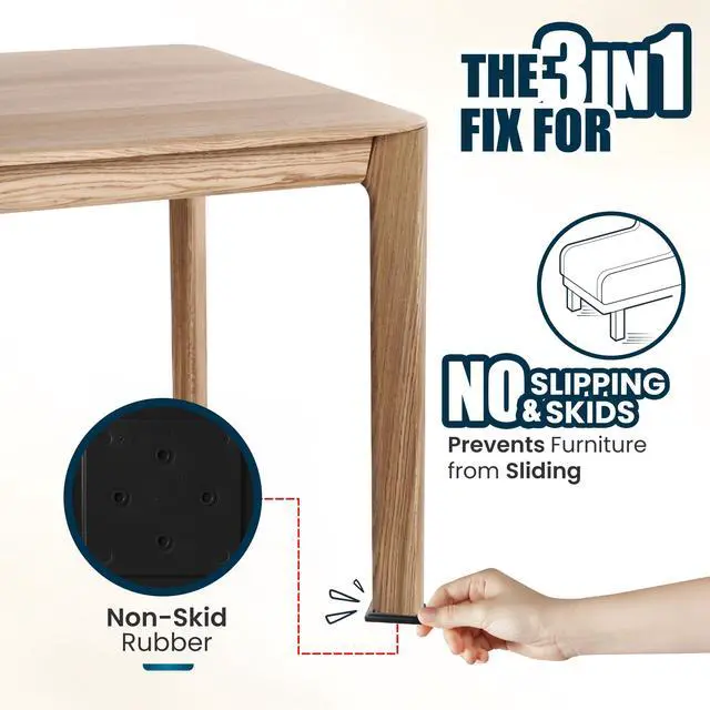 Alt view image 5 of 7 - Furniture Leveler, Non-Slip Stabilizer & Floor Protector
