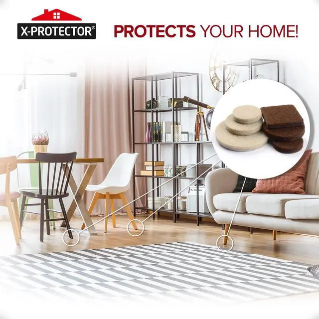 Alt view image 6 of 6 - 235 pcs Felt Furniture Pads Brown & Beige X-Protector! Huge Quantity of Furniture Pads for Hardwood Floors Your Ideal Wood Floor Protectors for Furniture. Protect Any Type of Hard Floor!