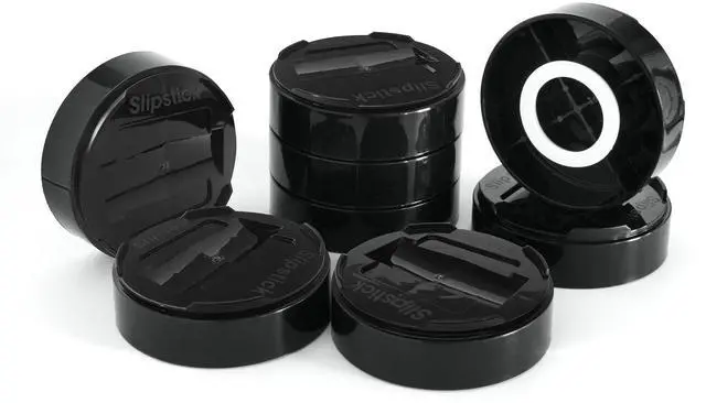 Main image of Stack-Its 1 Inch Adjustable Bed Risers/Furniture Risers (Set of 8) Lifts Height 1", 2" or 3" Black Heavy Duty Risers for Desks, Couches, Sofas, Beds, Tables, Dressers, and More