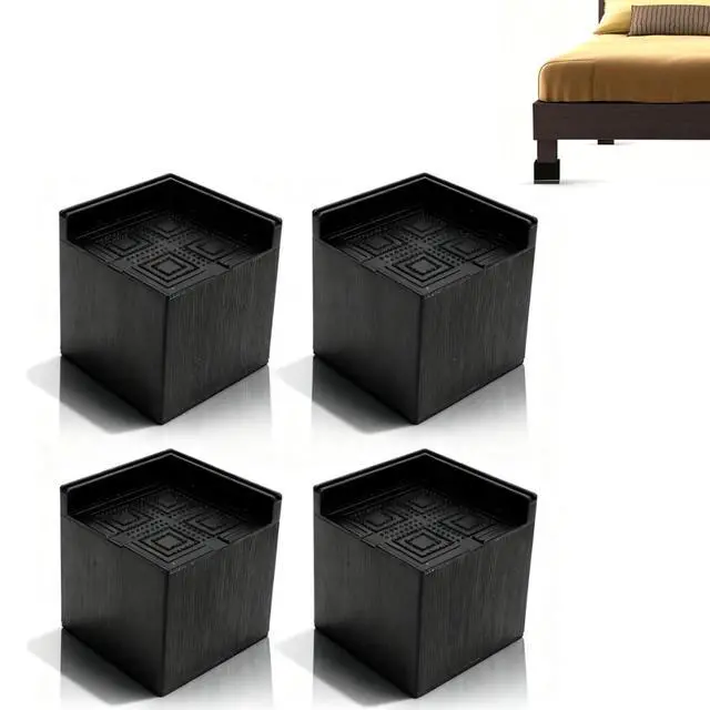Alt view image 7 of 7 - 4 Pack Adjustable Bed Risers, Heavy Duty Furniture Risers Furniture Blocks Lifter Set Table and Couch Lift Support up to 2200lbs for Dorm, Bed, Sofa, Table, Chair, Desk
