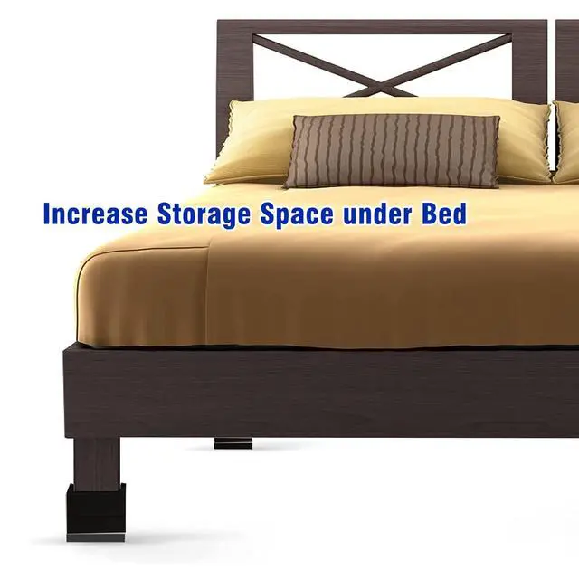 Alt view image 5 of 7 - 4Pcs Furniture Risers Bed Leg Extenders Sofa Chair Lift Supports Made of Premium Plastic with Non Slip EVA Pad Hold up to 2200LBS for Washing Machine Table Couch Cabinet