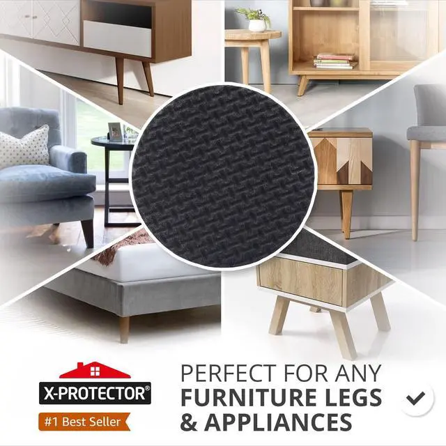 Alt view image 2 of 6 - Non Slip Furniture Pads for Hardwood Floors 32 PCS 2 - Round Anti Slip Furniture Pads - Self-Adhesive Rubber Furniture Pads Non Slip - Ideal Furniture Stoppers to Prevent Sliding!
