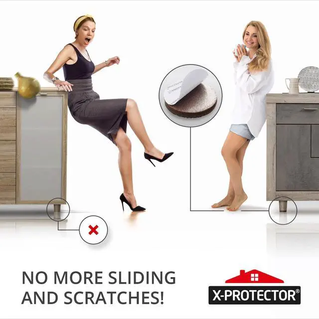 Alt view image 6 of 6 - Non Slip Furniture Pads for Hardwood Floors 32 PCS 2 - Round Anti Slip Furniture Pads - Self-Adhesive Rubber Furniture Pads Non Slip - Ideal Furniture Stoppers to Prevent Sliding!