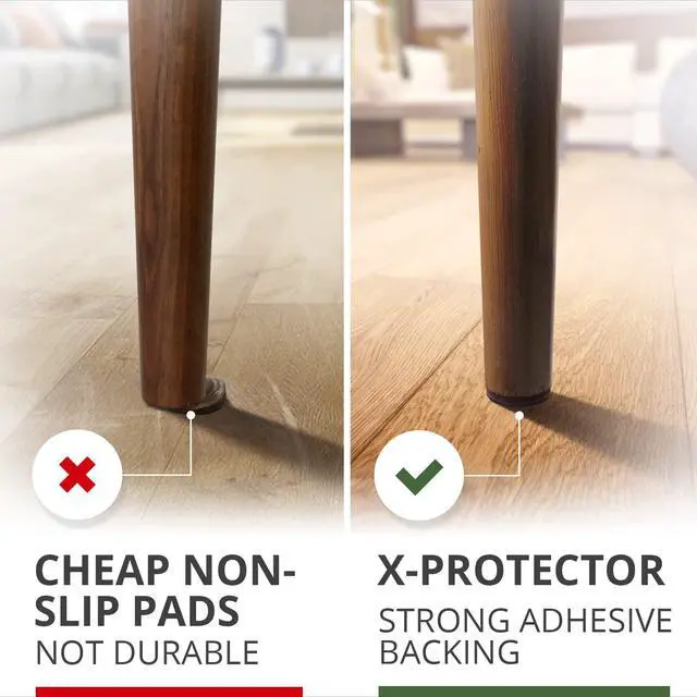 Alt view image 4 of 6 - Non Slip Furniture Pads for Hardwood Floors 32 PCS 2 - Round Anti Slip Furniture Pads - Self-Adhesive Rubber Furniture Pads Non Slip - Ideal Furniture Stoppers to Prevent Sliding!