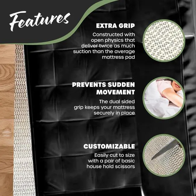 Alt view image 2 of 7 - 22"x72" Couch Cushion Grip Pad | Open-Weave PVC Foam Gripper Pad