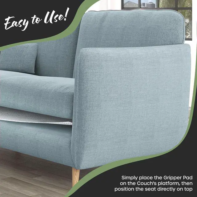 Alt view image 3 of 7 - 22"x72" Couch Cushion Grip Pad | Open-Weave PVC Foam Gripper Pad