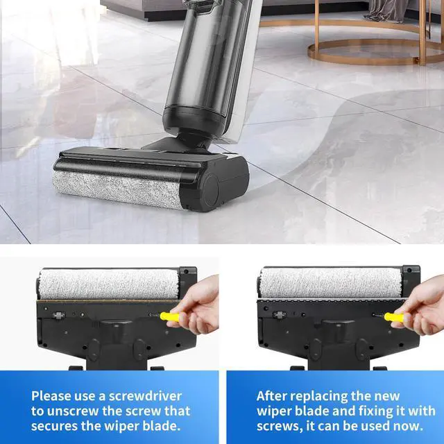Alt view image 4 of 6 - Vacuum Replacement Parts Wiper Strip Compatible with Tineco Floor ONE S5 / Floor One S5 Pro Cordless Vacuum Cleaners,Wet Dry Vacuum Cleaner Accessories