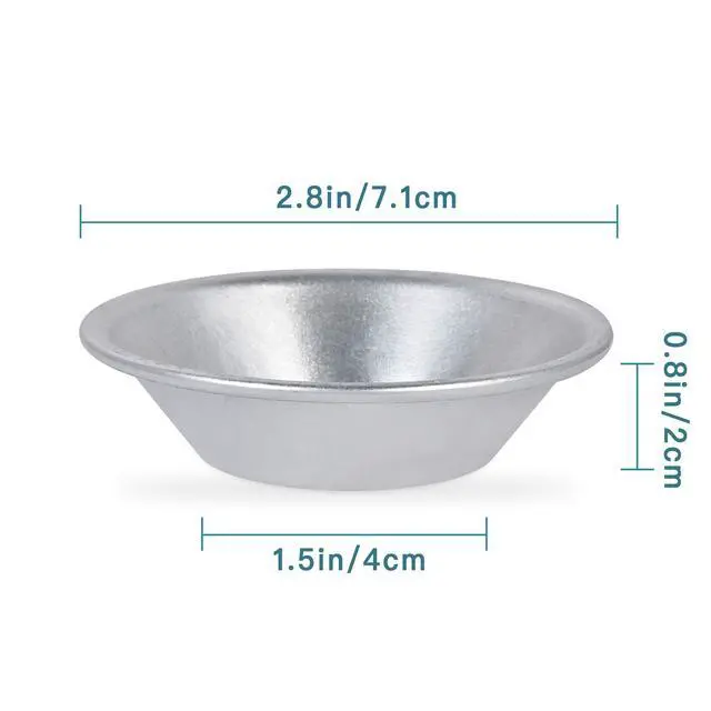 Alt view image 2 of 7 - 25 Pack Aluminum Egg Tart Molds, Dessert Mold Pans, Nonstick Reusable