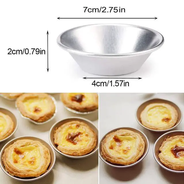 Alt view image 2 of 7 - 25 Pack-Egg Tart Mold,Mini Pie Muffin Cupcake Pans Egg Tart Bakeware Non-Stick Baking Cups