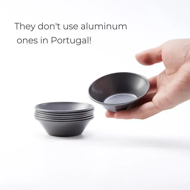 Alt view image 3 of 7 - Pastel de Nata Tins Carbon Steel 8 Pack Egg Tart Molds for Baking, Nonstick Mini Pie and Custard Tart Pans, Reusable Portuguese Custard Tart Shell Trays, Oven & Air Fryer Safe