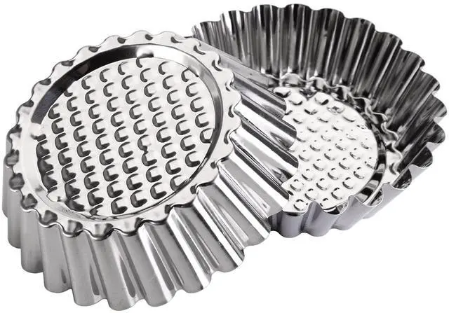 Alt view image 3 of 7 - 30 PCS Egg Tart Mold for Baking, 3.8 Inch Stainless Steel Mini Tart Tin Pans, Ensaymada Molder Filipino, Pie Tartlet Cupcake Cake Muffin Mold