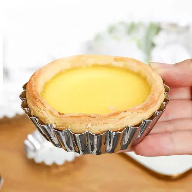 Alt view image 4 of 7 - 30 PCS Egg Tart Mold for Baking, 3.8 Inch Stainless Steel Mini Tart Tin Pans, Ensaymada Molder Filipino, Pie Tartlet Cupcake Cake Muffin Mold