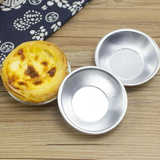 Alt view image 5 of 5 - 25 Pack Egg Tart Molds, Mini Pie Tart Pans, Non-Stick Reusable Baking Cups, Metal Muffin Cupcake Pans for Baking, Kitchen Bakeware