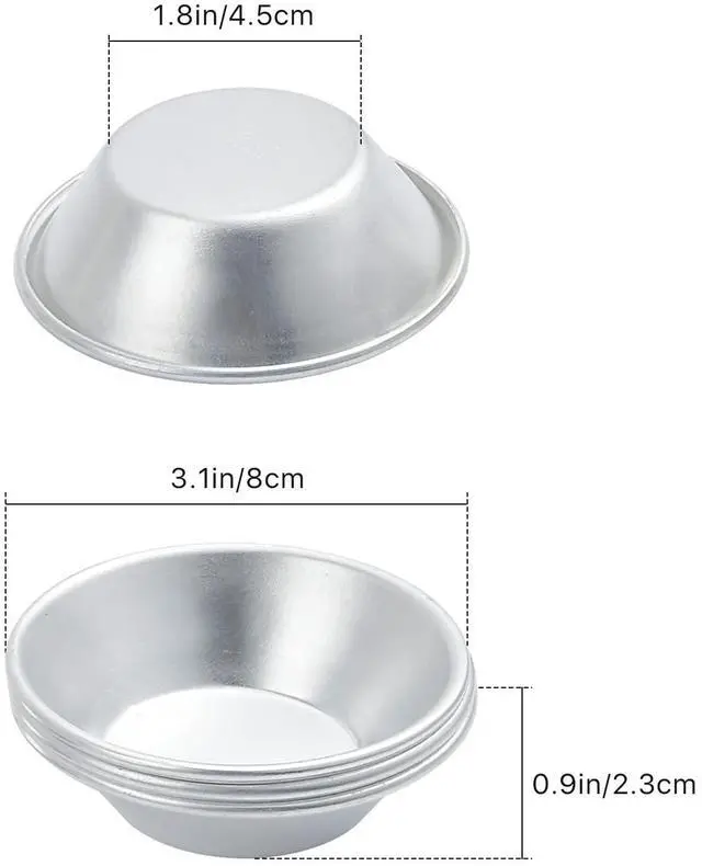 Alt view image 2 of 7 - 25 Pack Egg Tart Molds, Puto Molder Cookie Steamer Dessert Molds, Small Aluminum Nonstick Pans Pie Molds for Baking Pies Cupcakes Mini Cakes Puddings Jellies