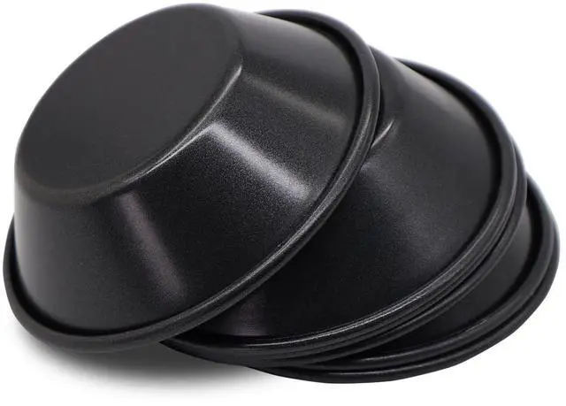 Main image of 6PCS Egg Tart Molds 3-Inch Pastel de Nata Tins, Carbon Steel Pie Tins, Mini Tart Pans for Baking