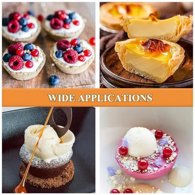 Alt view image 6 of 7 - 6PCS Egg Tart Molds 3-Inch Pastel de Nata Tins, Carbon Steel Pie Tins, Mini Tart Pans for Baking