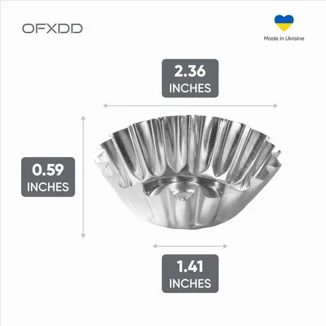 Alt view image 4 of 7 - Muffin Cups for Kitchen Baking 2.36 Inch - Metal Egg Tart Molds for Baking, 30 Pcs - Reusable Mini Tart Tins and Cupcake